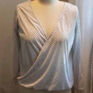 Women's Long Sleeve Polka Dot Blouse